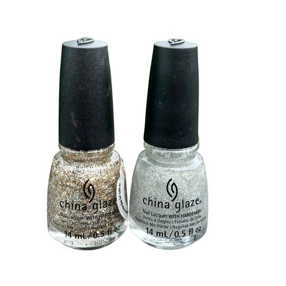 2 China glaze counting stars & fairy dust sparkling glittery nail polish - Picture 1 of 3
